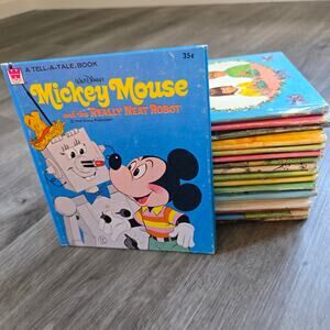 Large Lot Whitman Tell-A-Tale Vintage Small Readers - Lot of 19 - Disney,Barbie